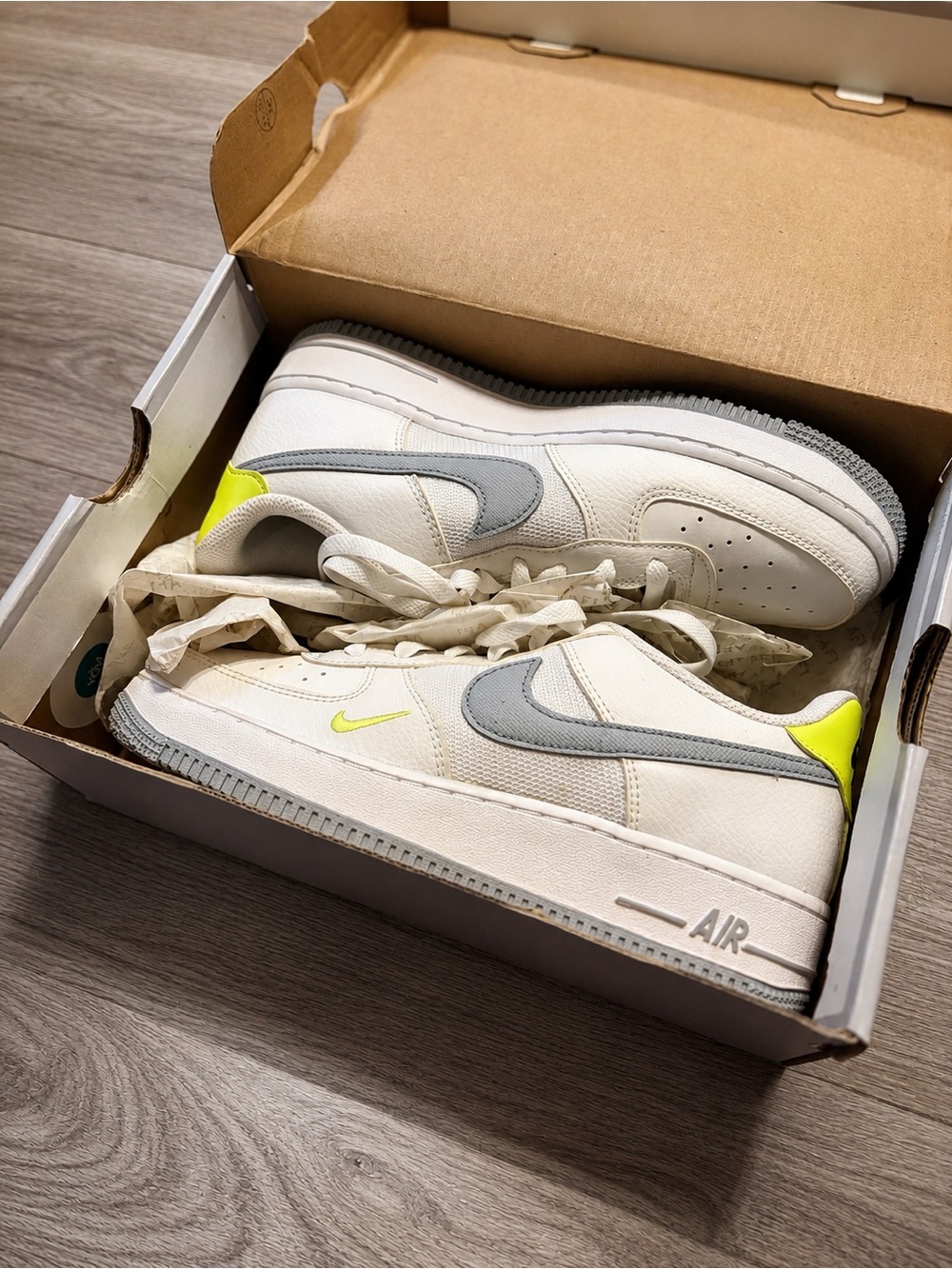 Nike Air Force 1 Low “White Wolf Grey Volt”